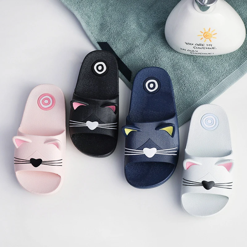 Non-Slip Indoor Slippers Women's Cartoon, Soft-Soled House Slippers Men's, Plus Size Home Bathroom Couple Cute Sandals