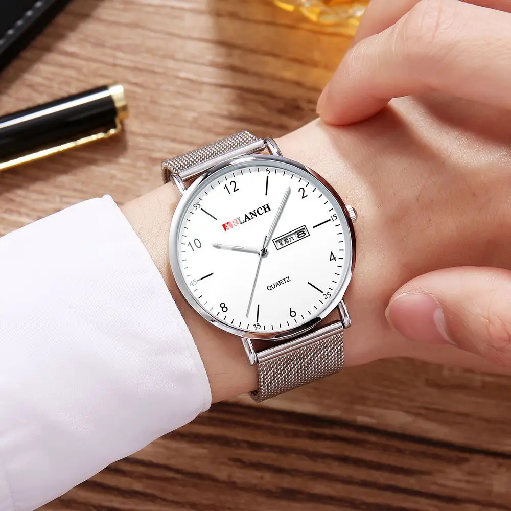 

Double Calendar Men High School Students Quartz Waterproof Watch Simple Trend Sports Watch