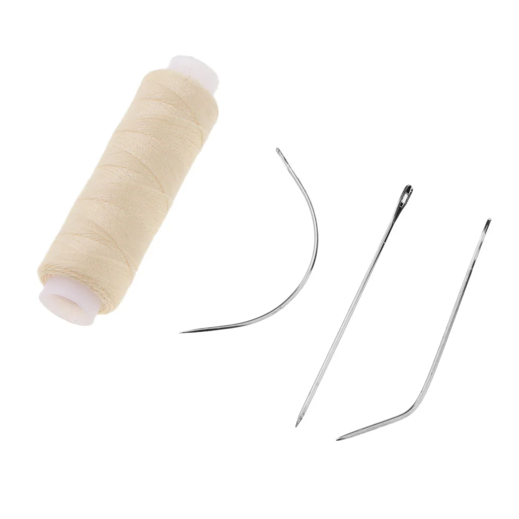 Nylon Hair Track Weft Weave Sew Thread + Needle J+I+C For Clip In Extensions Wig Tools for Hair Extension Accessories