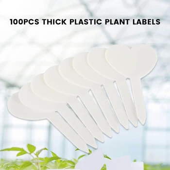 

100pcs Nursery Plant Tag Heart-type Garden Tags Ornaments Plant Flower Label Nursery Tag Markers for Plants Garden Decoration