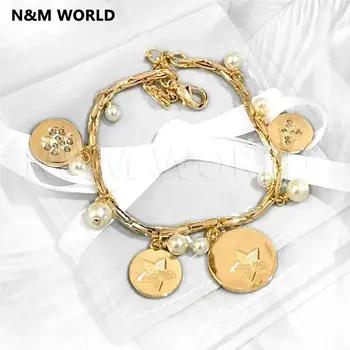 

New Metal Clover Disc Star Letter Fashion Brand Bracelet Fashion luxury 2019 Wedding Party Bracelet Gift
