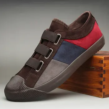 

Fashion Men's Flats Men Casual Shoes Trainers Walking Breathable Loafers Driving Classic Black Gray Canvas Sneakers A11-54