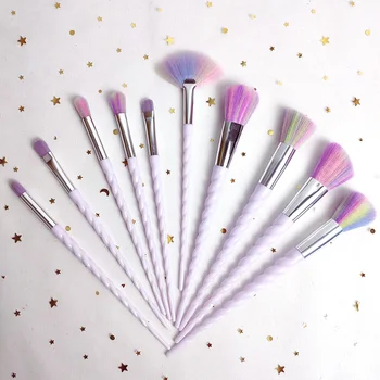 

10 PCs, makeup brush set, beauty, makeup tools, colorful, Unicorn