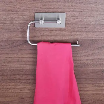 

Bathroom Free Punch-Free Nail Paper Towel Holder 304 Stainless Steel Strong Adhesive Waterproof Bathroom Roll Holde