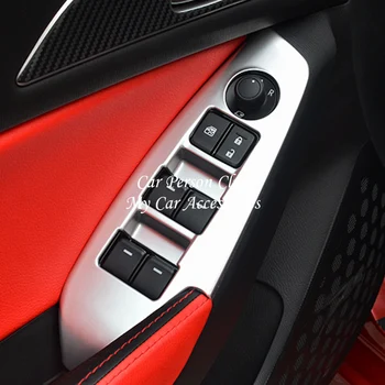 

ABS Chrome For Mazda 3 Axela 2014-2019 Interior Door Window Glass Lift Switch Control Button Cover Trims Car-Styling Accessories