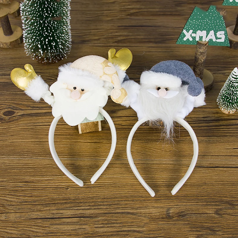 Christmas Decoration Santa Gingerbread Headband Xmas Party Dress Up Head Buckle Kids Gift Children's Hairband Decors Photo Props