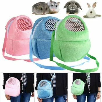 

Small Pet Carrier Rabbit Cage Hamster Chinchilla Travel Warm Bags Guinea Pig Carry Pouch Bag Breathable Pet Cage Rat Leash