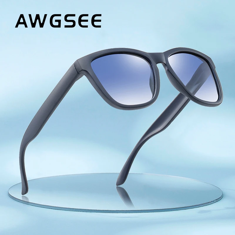 

AWGSEE New Retro Designer Polarized Sunglasses for Women Men Classic Style Composite Frame Mirror Coating Coating UV Protection