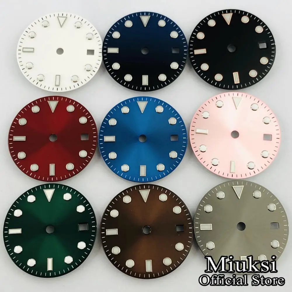 

Miuksi 28.5mm sterile luminous dial fit ETA 2836 Mingzhu DG2813/3804 Miyota 8205/8215/821A/82 series movement 40mm case