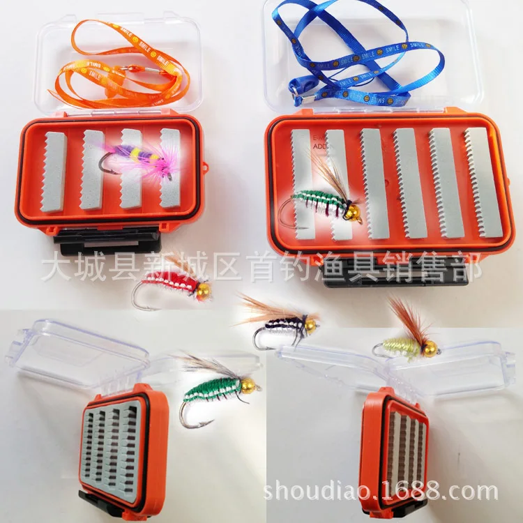 

Hot Sales Plastic Fly Hook Box yu gou he Insect Road Yafei Bait Box Hook Accessory Box