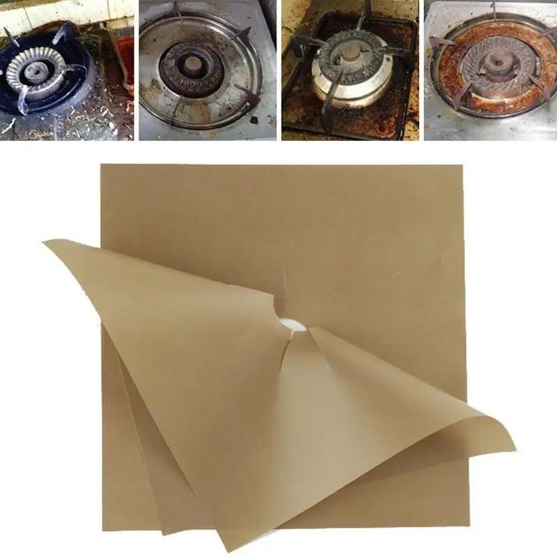 

4pcs/set Gas Stove Top Surface Protection Cleaning Pad Reusable Liner Mat Pad Non-stick Cuttable Protectors For Gas Range Stove