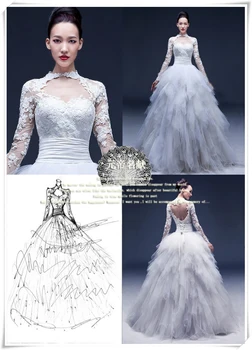 

casamento new fashion high neck long sleeve vestido de noiva 2018 hot sexy backless bridal ball gown mother of the bride dresses