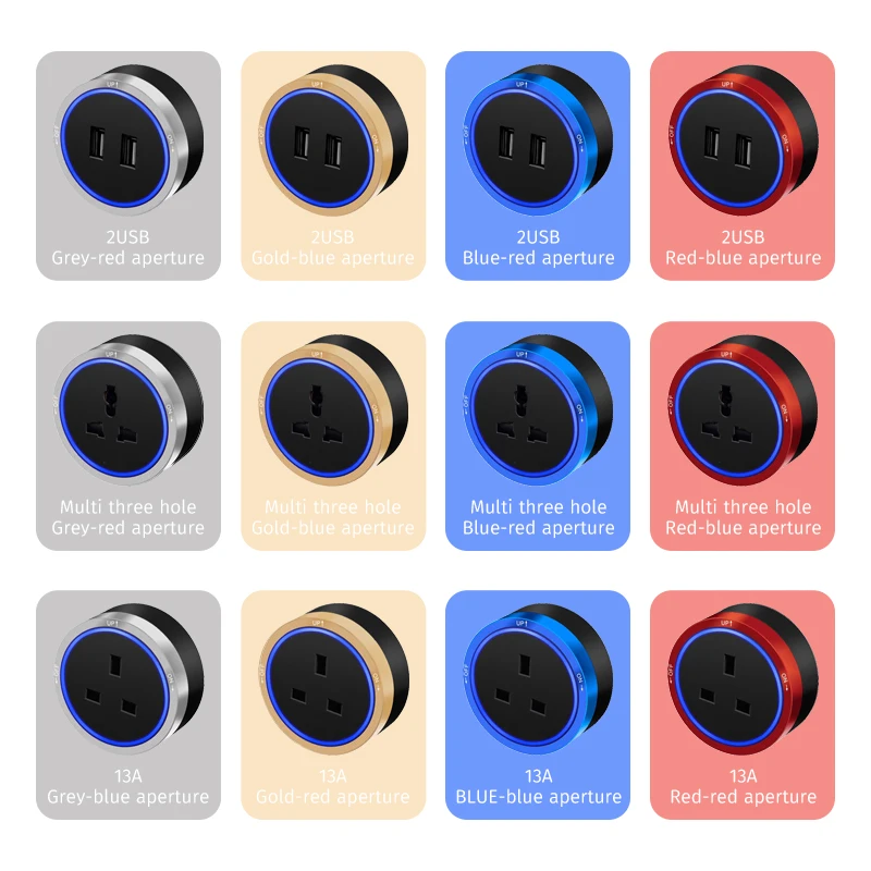 WallMounted Removable Power Track Socket With Adapters