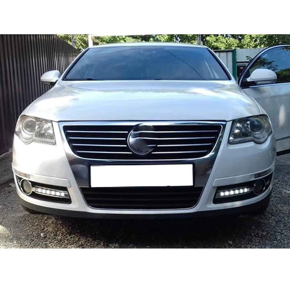 CSGJMY 2 шт. автомобиля светодиодный DRL Дневной светильник для Volkswagen VW Passat B6 2005 2006 2007