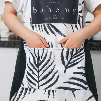 

Waterproof Oil Proof Apron Adjustable Suitable Cooking Adult Fashionable Women Practical Apron With Pocket