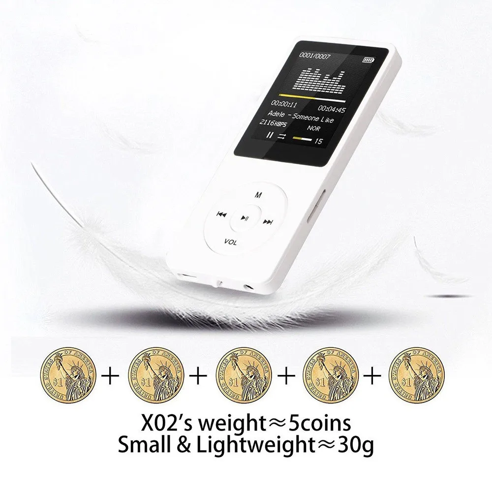 1.8-inch Fashion Frivolous Portable MP3  4 Player 2020 Universal 70 hours Long Time LCD Screen Music Media FM Radio Video Movie