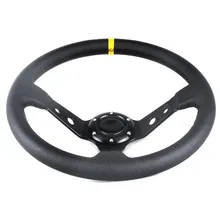 14 дюймов 350 мм Автомобильный руль алюминиевый кронштейн и ПВХ кожа спортивный гоночный руль