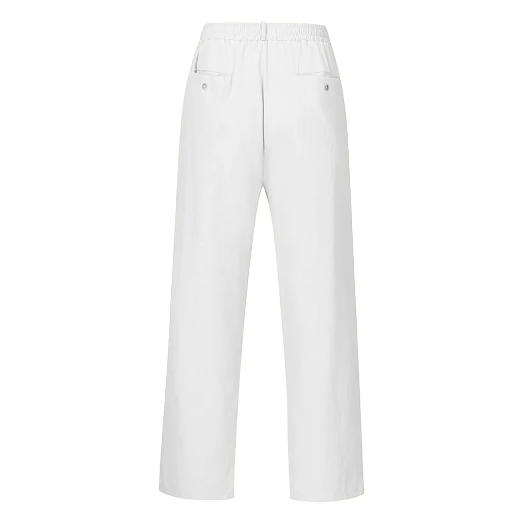 Vogue Pantalon Homme брюки мужские повседневные рабочие хлопковые смешанные однотонные длинные штаны с эластичным поясом с карманами черные брюки