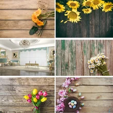 

SHENGYONGBAO Art Fabric Photography Backdrops Prop scenery+ Flower and Wooden Planks Photography Background 200207FK-0003