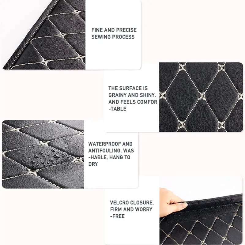 Waterproof Leather Car Trunk Storage Box Organizer