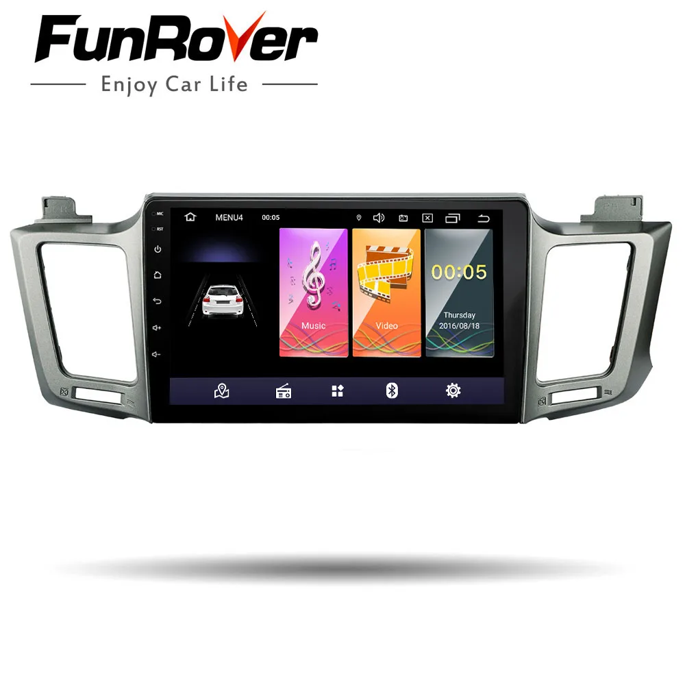 Funrover android 9 0 2.5D + IPS автомобильный Радио мультимедийный плеер головное устройство