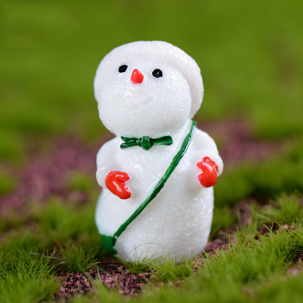 MO-OD 1 шт. Модель-игрушка украшение-орнамент снеговик/конфеты/подарок фигурка микро пейзаж рождественские украшения для дома