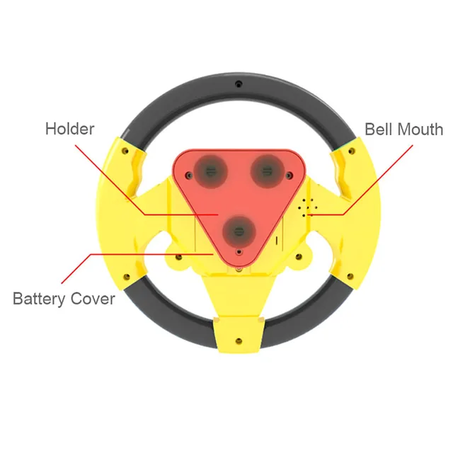 Eletric Simulation Steering Wheel Toy Children Musical Developing Educational Toys Simulation Education Sounding Toy For Kids 3