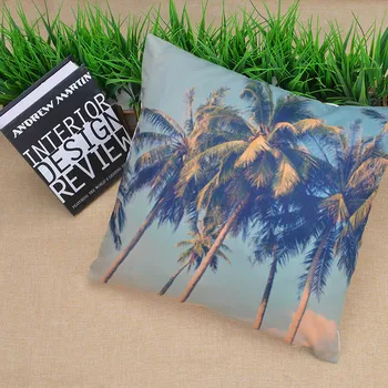 

1Pc Tropical Plants Double-sided Printing Fresh Style Washable Leaves Throw Pillow Cover Home Decortion 45X 45cm Decorative