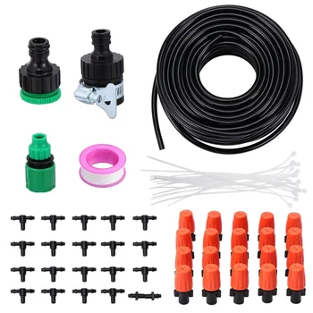 

20m Long Irrigation Suit Automatic Drip Irrigation Set DIY Garden Irrigation Watering Kit Atomizing Watering Hose Kit