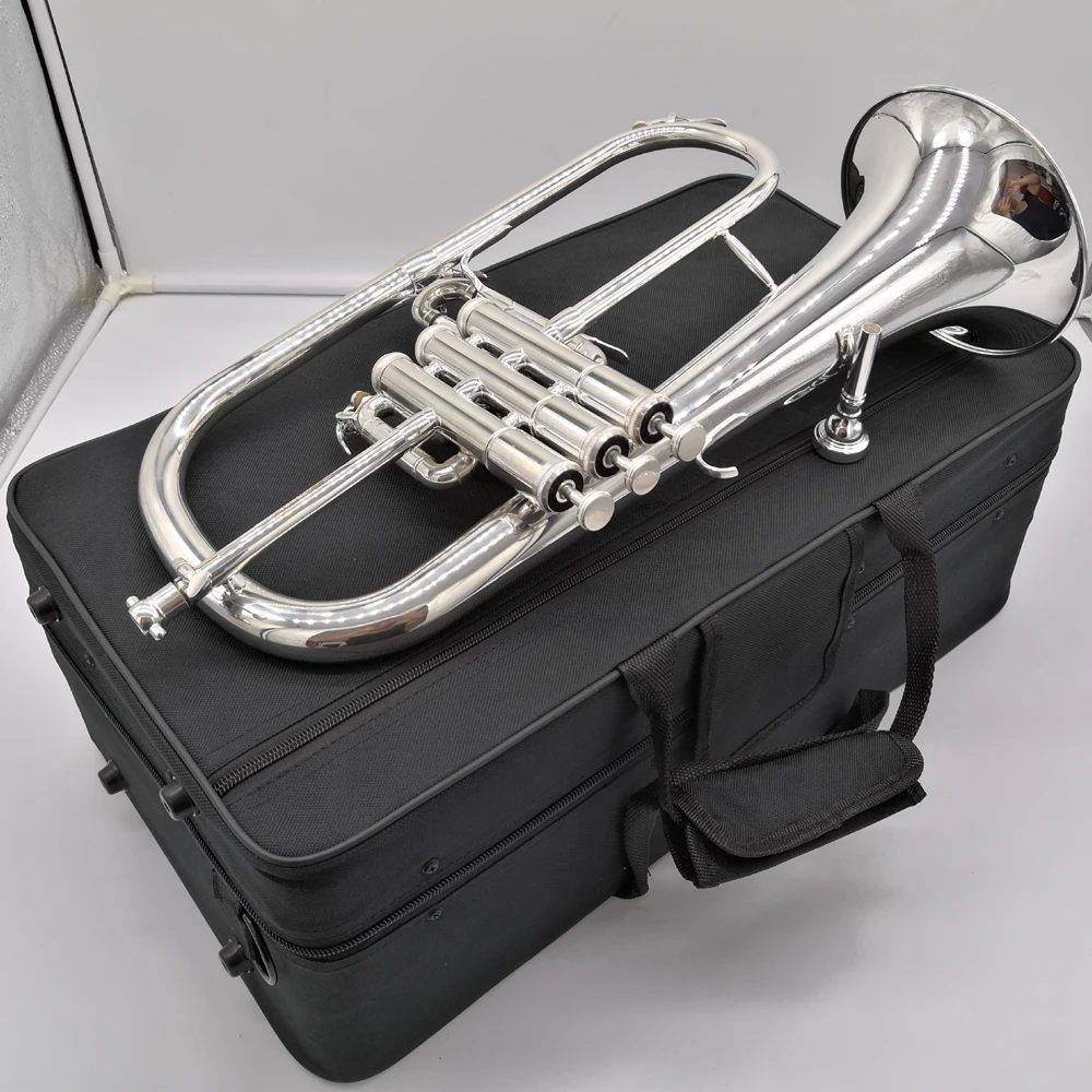 Музыка Fancier клуб профессиональный Япония flugelhorn 631GS посеребренный с чехол для профессиональных flugelhorn s Bb желтый Латунный Колокольчик