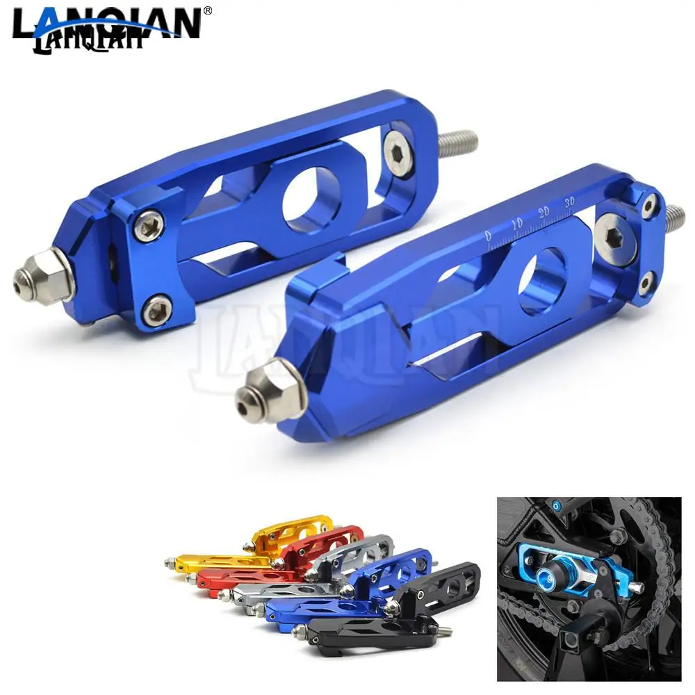 Motorcycle accessories CNC Rear Axle Spindle Chain Adjuster Tensioners