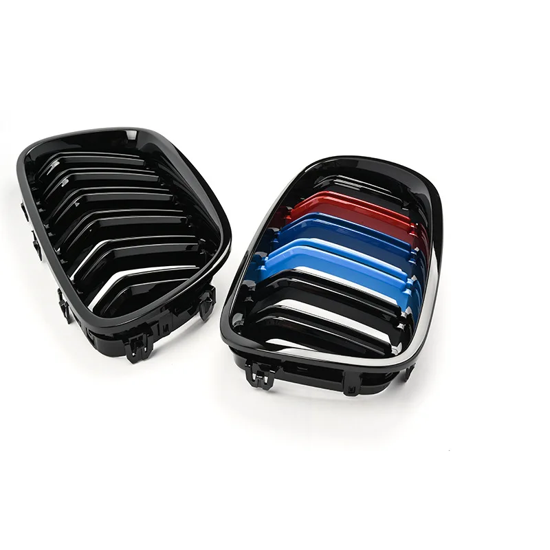 Глянцевый черный двойной решетчатый гриль для BMW F10/F11/F18 520i 523i 525i 530i 535i 2009
