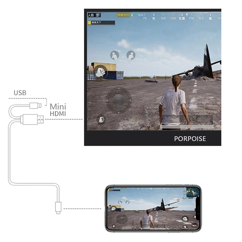 PORPOISE 13 3 Inch USB C Portable 1080P IPS LED Monitor for PS3 PS4 Nintendo Switch Raspberry Pi Huawei