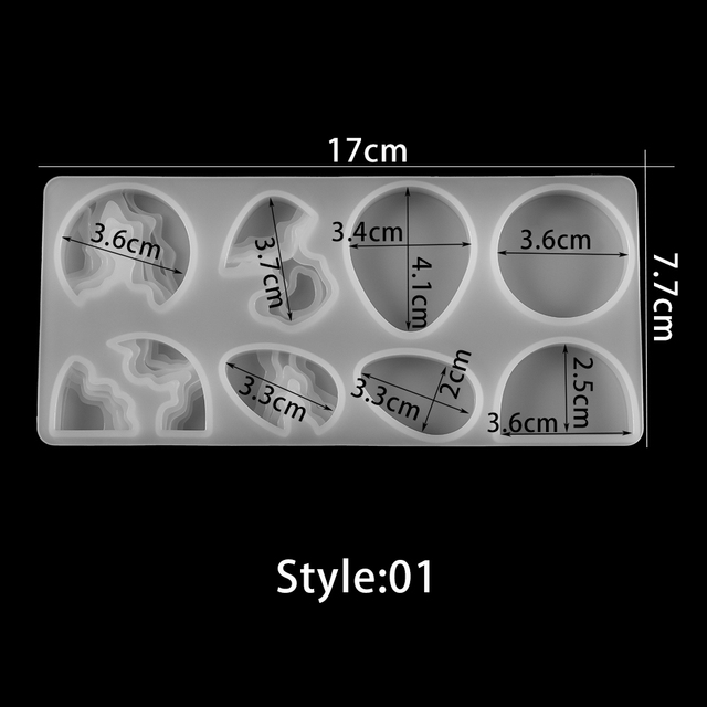 Drop Handmade Silicone Casting Mold For DIY Crystal Epoxy Resin Jewelry Step Field Island Pendant Silicone Mold Supplies