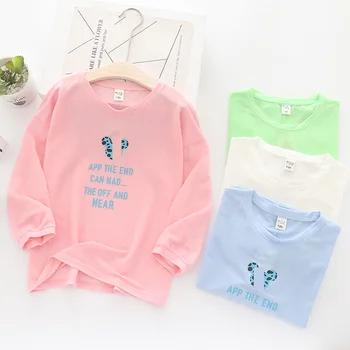 

2020 Summer Girls Print Long-Sleeve Thin Long Sleeve TShirt Wholesale