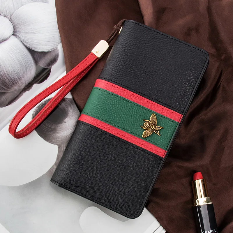 

Women's Long Carrying Wallet 2018 New Style Korean-style Fashion Cool Large Capacity Zipper Multi-functional Leather Wallet Mobi
