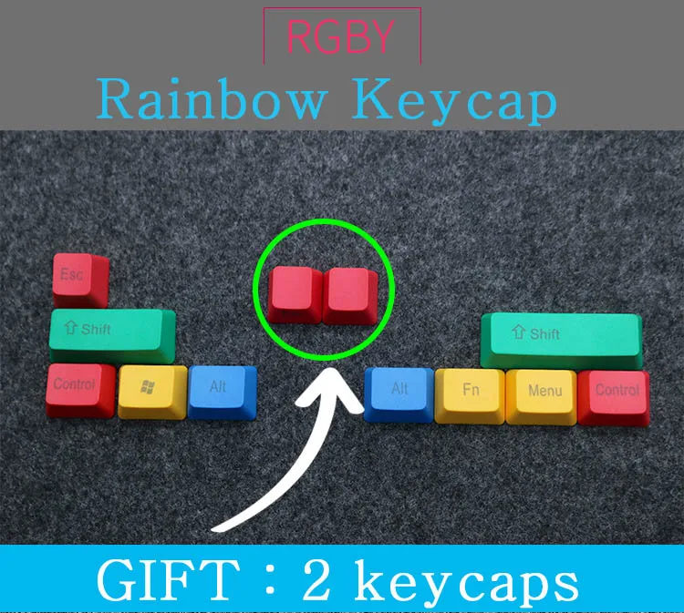 RGBY Keycap для вишневая клавиатура MX Переключатель OEM профиль колпачки для ключей США раскладка колпачки для ключей полупрозрачные колпачки для ключей