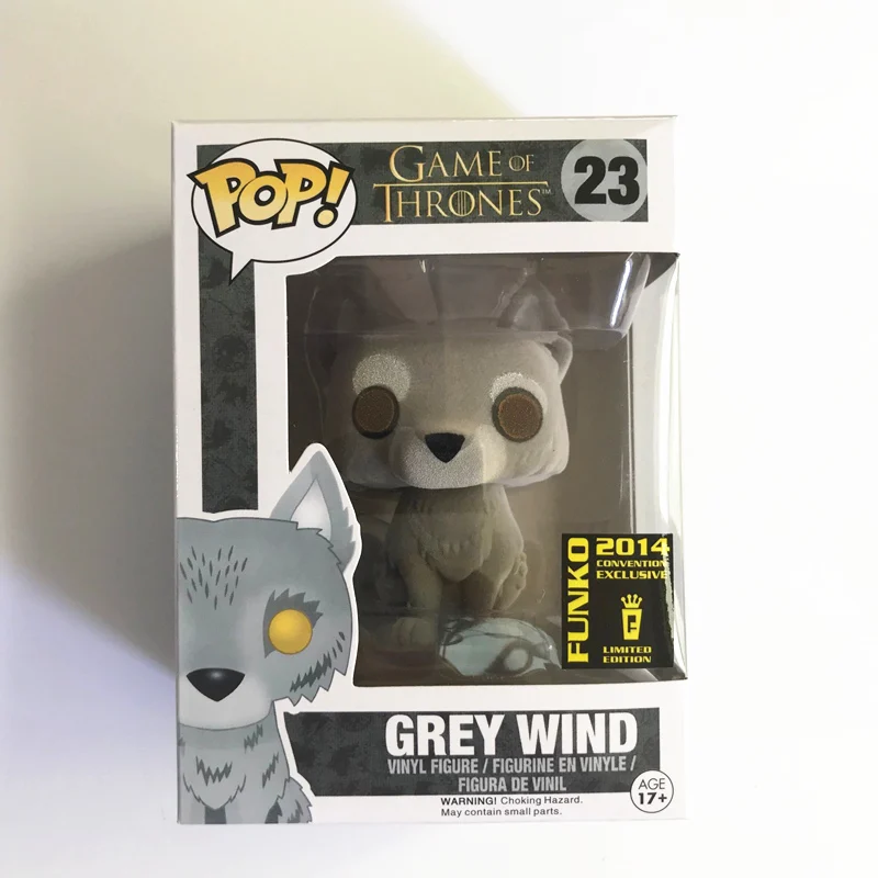 

FUNKO POP Game of Thrones Grey Wind 23 # with Fluff Villus Limited Edition Action Figures Model Toys for Children Birthday Gift