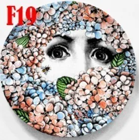F19 Модный стиль итальянский дизайнер Fornasetti декоративные подвесные тарелки Лина Кавальери лицо модель блюда керамика красота Ремесло Декор - Цвет: F19