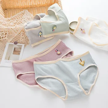 

3Pcs/lot Breathable Underpants Cotton Women Underwear Girls Ladies Panties Thin Lingerie Sexy Briefs TWY 80200