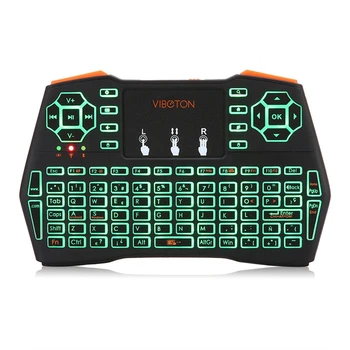 

Viboton I8 Plus Three Colors Backlit Spanish Keyboard Mini Wireless Keyboard Air Mouse For Android Tv Box Mini Pc Laptop