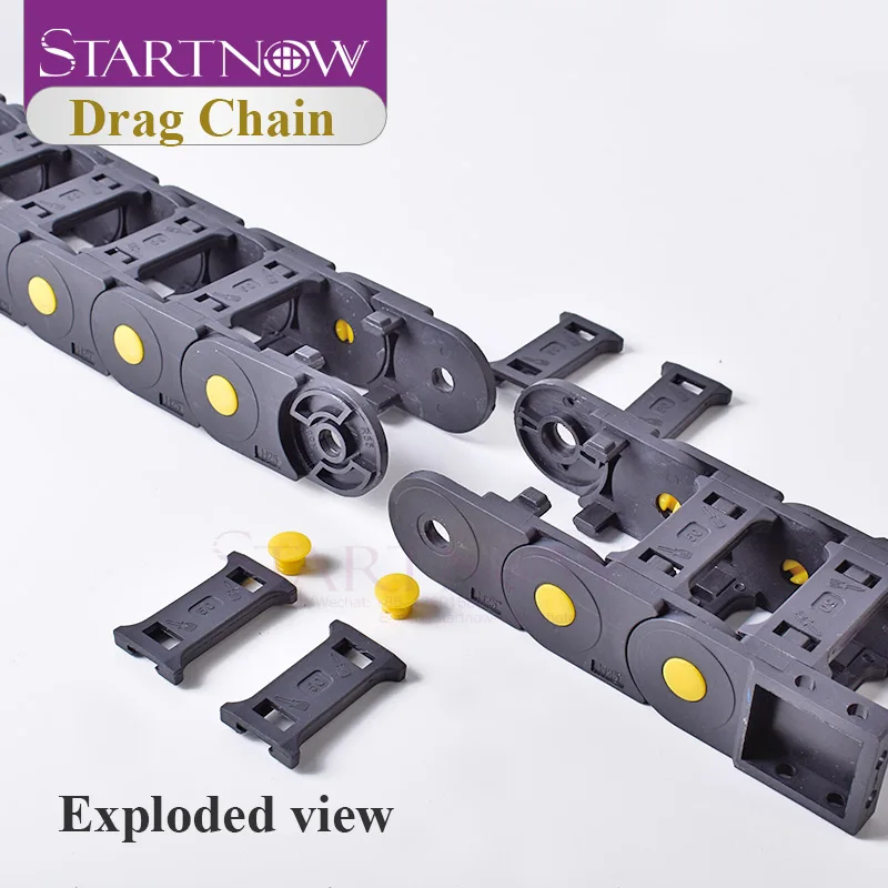 Plastic Transmission Cable Chains Bridge Opened Drag Chain With End Connectors CNC Router Machine Tools Wire Carrier