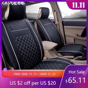 

KADULEE pu leather car seat covers for mitsubishi asx ford s-max vw polo 6r passat b5.5 b6 b7 fiat grande punto auto accessories