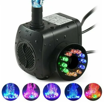 

Submersible Water Pump Controller Fish Tank Fountains Low Noise 800L/H Garden Aquarium Outdoor Mini Adjustable With LED Light