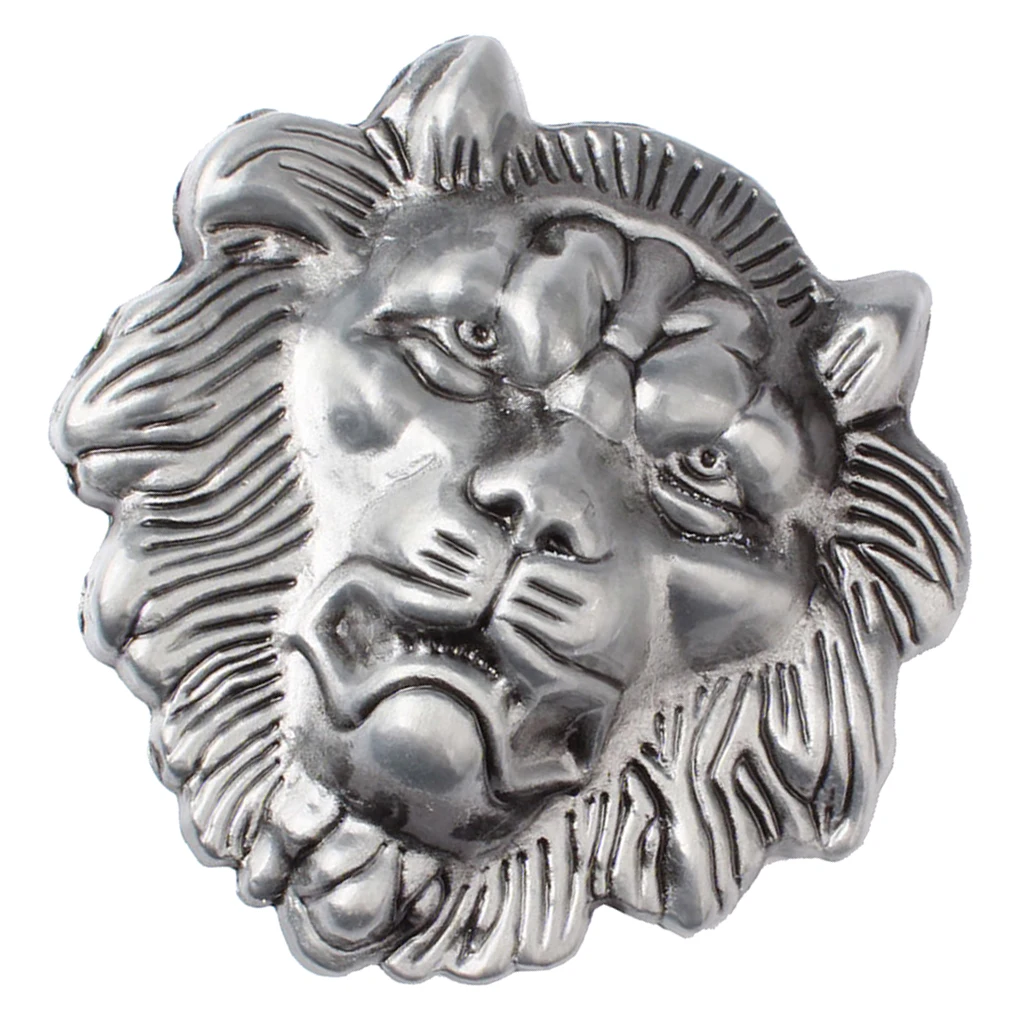 Indian Cowboys Jeans 3D Lion Head Belt Buckle Western Alloy Belt Accessory Vintage Stylish Men's Gift Clothes Accessories