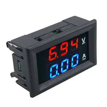 

10A 50A 100A Digital Voltmeter Ammeter Dual LED Indicator Panel Parts Amp Shunt