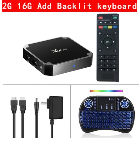 2G 16G Add keyboard X96 Мини Смарт Android ТВ приставка Amlogic S905W Четырехъядерный 4K медиаплеер 2,4 ГГц WiFi 2 Гб 16 Гб X96 мини андроид 7,1 приставка 1 г/8 г - Цвет: 2G 16G Add keyboard