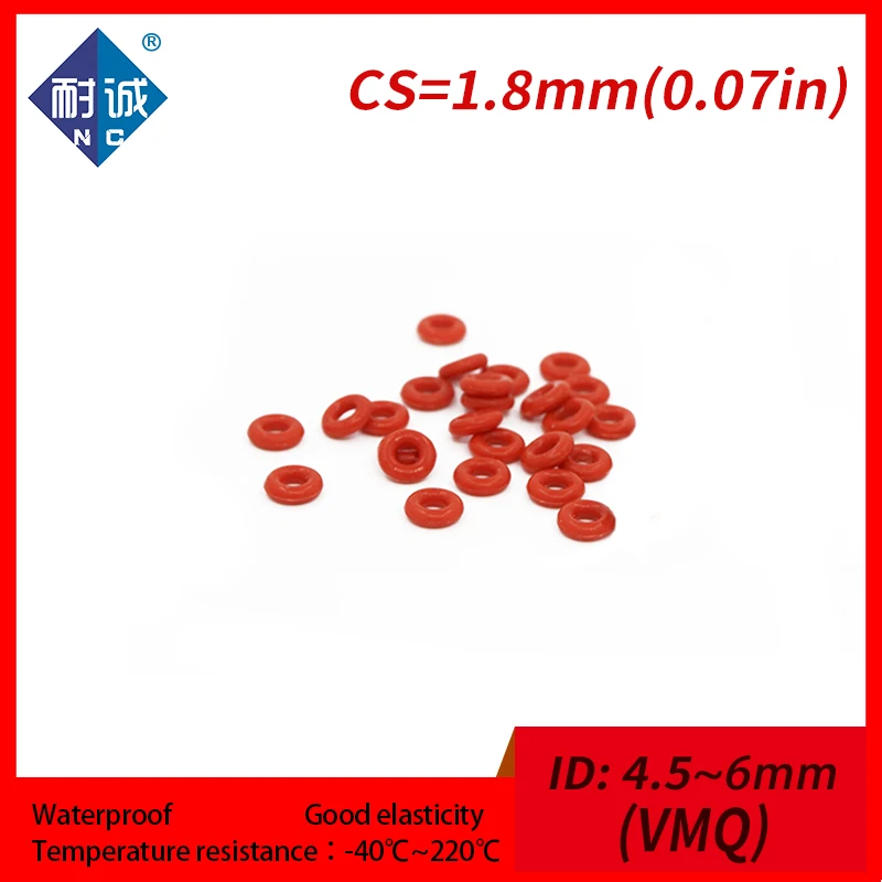 Силиконовая прокладка 5 шт./лот красная VMQ CS 1 8 мм ID4.5/4 87/5/5/15/5/3/5/6 силиконовая