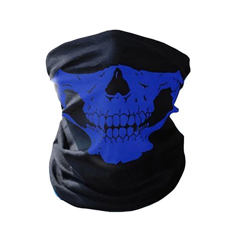 Outdoor Cycling Skull Balaclava Half Face Mask Magic Motorcycle Camping Scarf Men Women Sun Protection Bandana Neck Gaiters 2