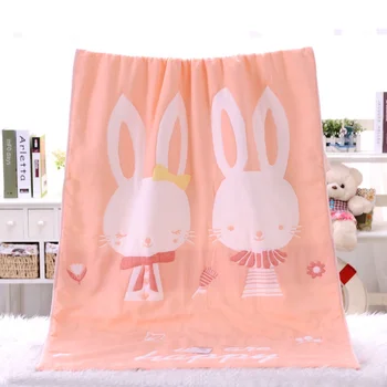 

Baby Cotton Children Cartoon Bath Towel Newborn Baby Four-Layer Gauze plus Cotton Gro-Bag Super Soft Absorbent